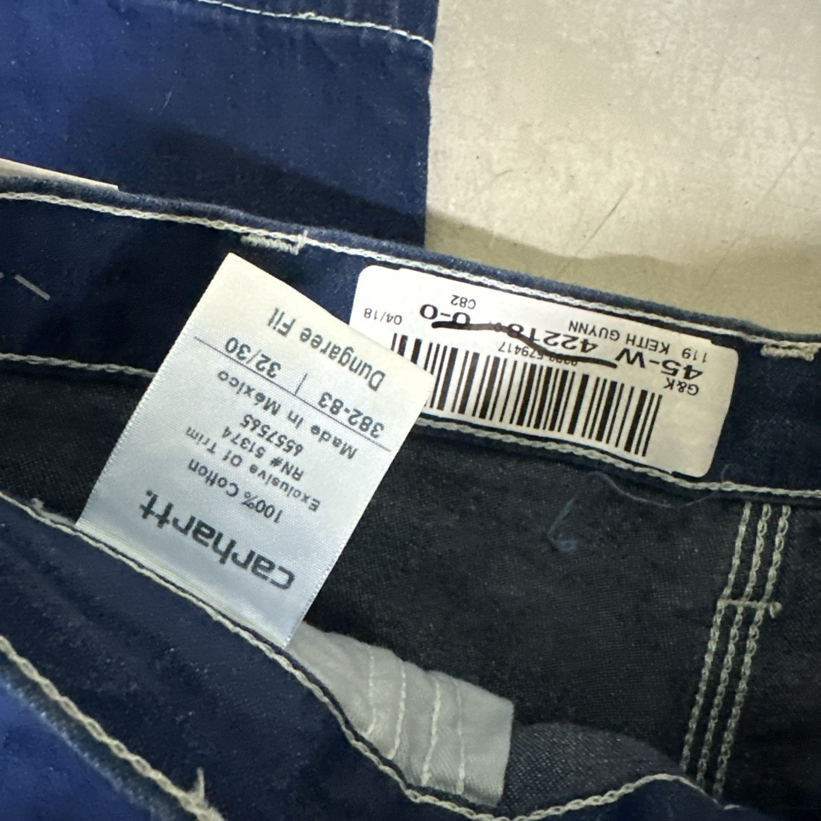 NEW Carhartt Dungaree Fit Size: 32x30 PN: 382-83