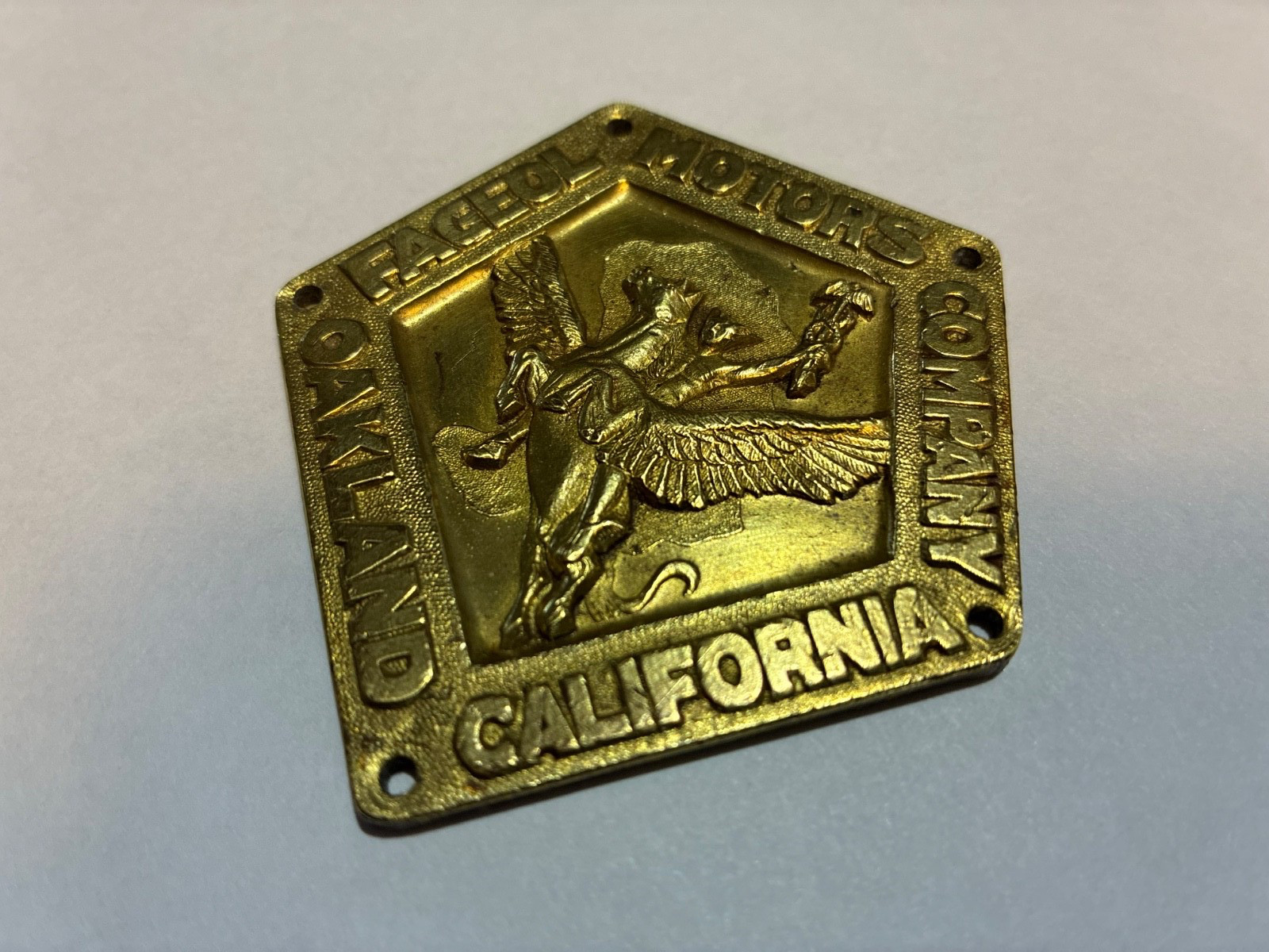 Fageol Motors Company Oakland California Fageol Radiator Emblem Reproduction