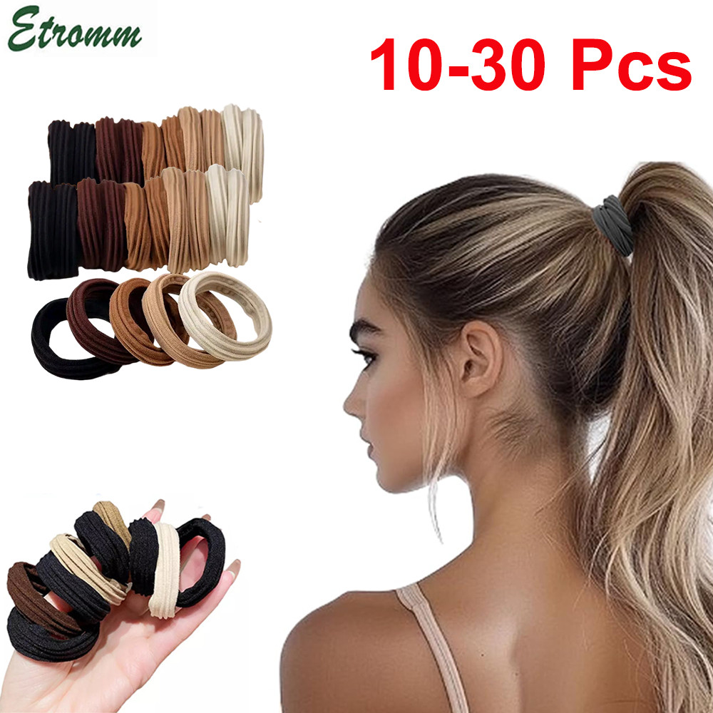 Men Women Hair Ties Soft Seamless Hair Bands Fr Thick Thin Hair Ponytail Holders