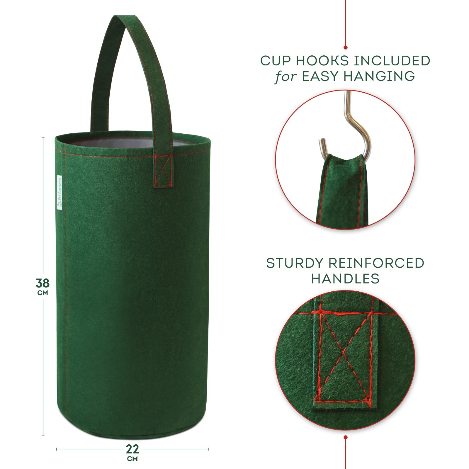 Pri Gardens Upside Down Tomato Planter, 2- Pack (Plants & Soil Not included)