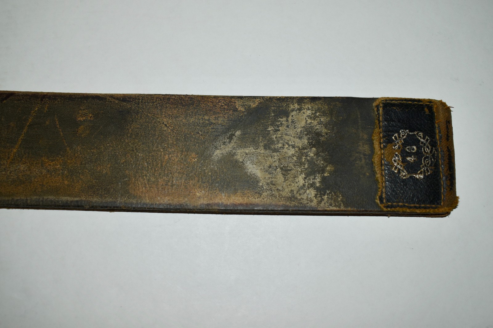 Antique U.S. CAVALRY WWI-era Gem Straight Razor LEATHER STROP Army & Navy 18.5"L
