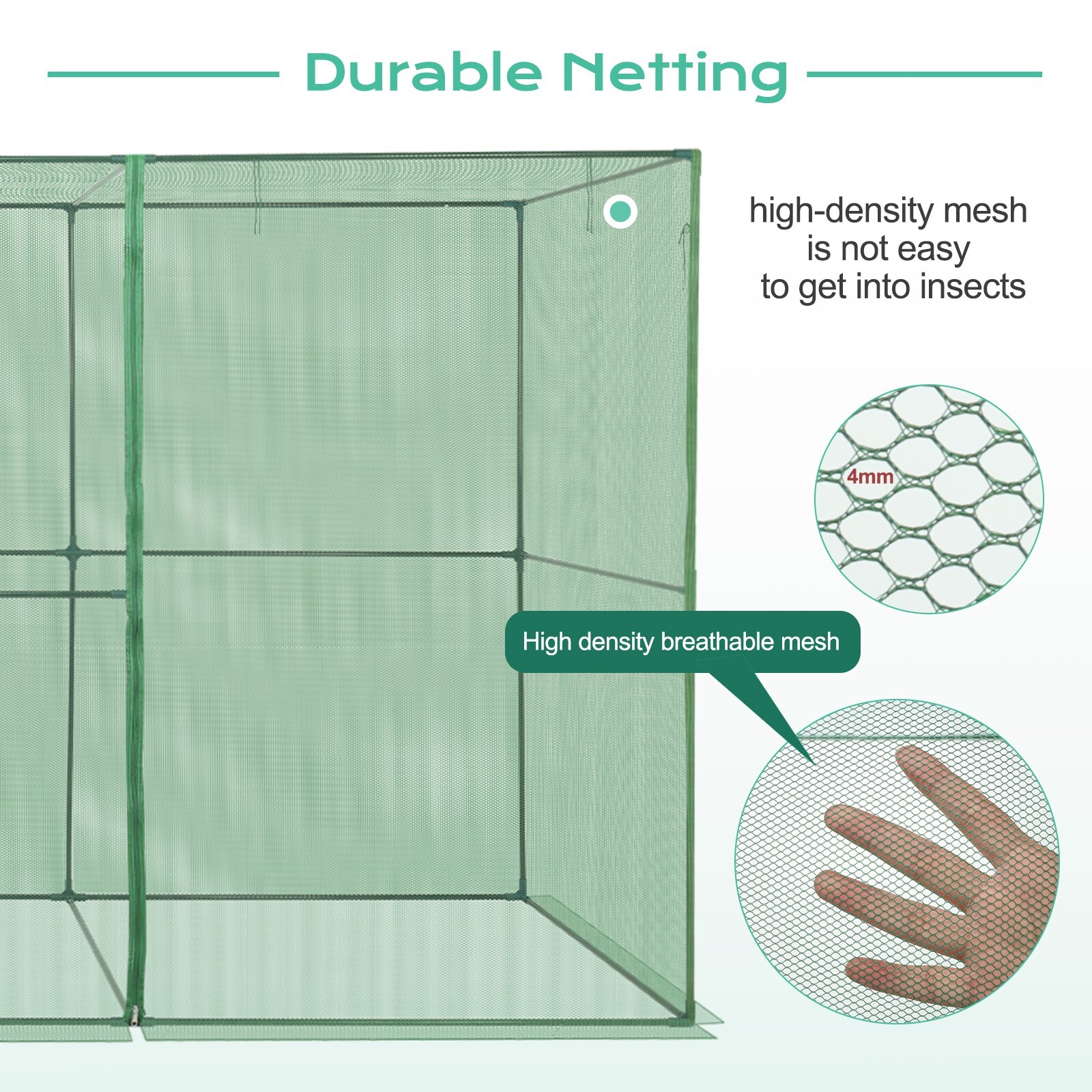 Aoodor 12x4x6ft. Walk-in Crop Cage Plant Protection Tent For Insects Squirrel