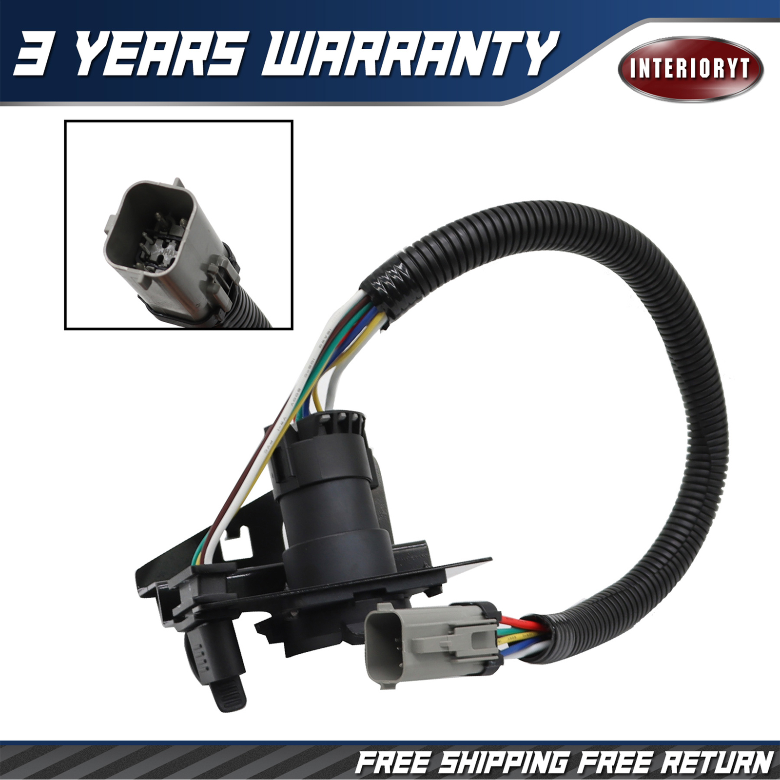 4 & 7 Pin Trailer Tow Wiring Harness Plug For 99-01 F250 F350 Super Duty Ford