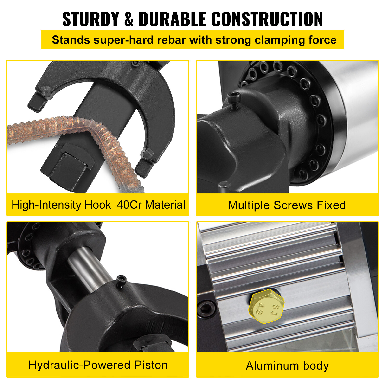 VEVOR 1500W Electric Rebar Bender 1" 25mm #8 Hydraulic Portable Rebar Bending