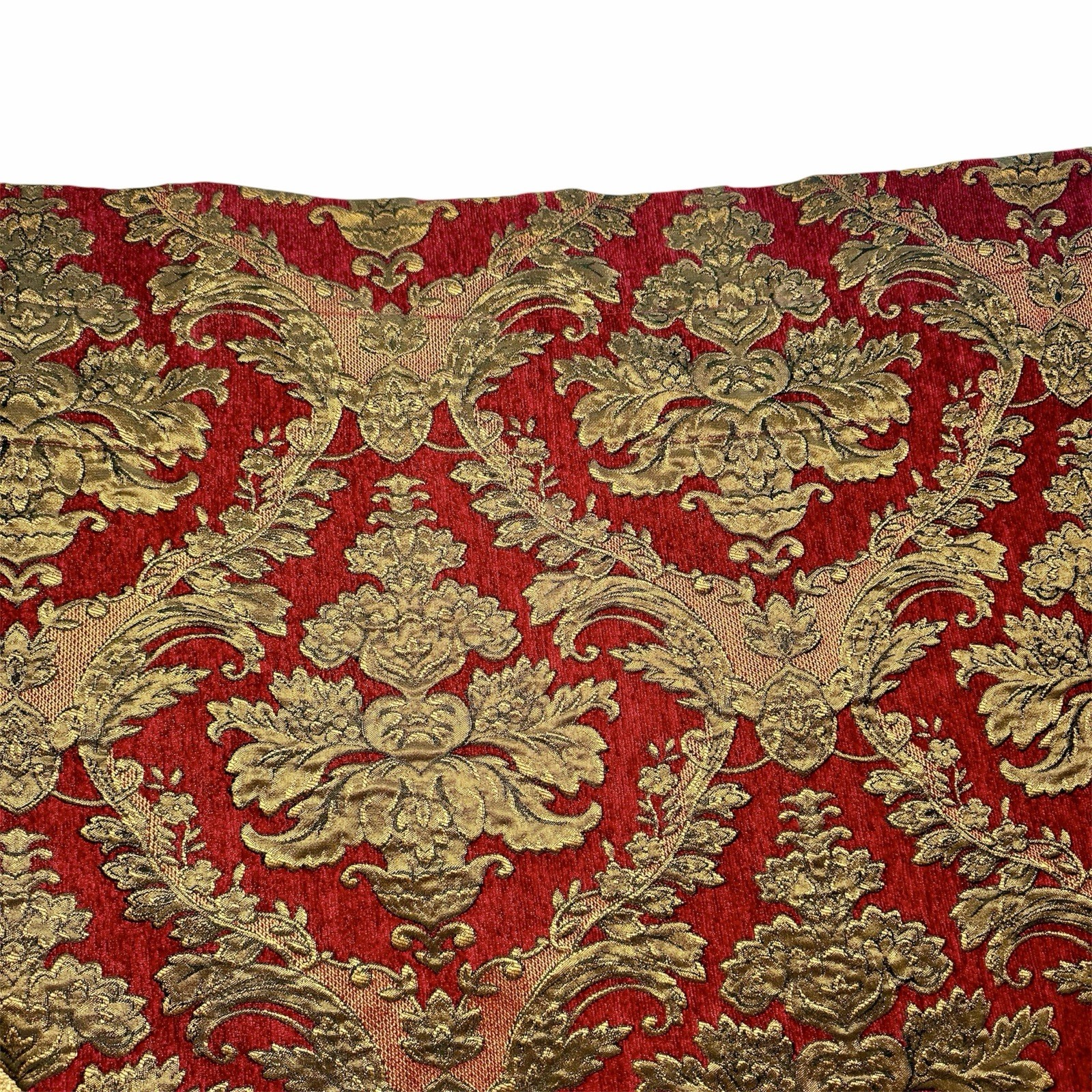 CROSCILL Imperial Empress CURTAIN Valance Brocade Red Gold Tassels Tapestry EUC