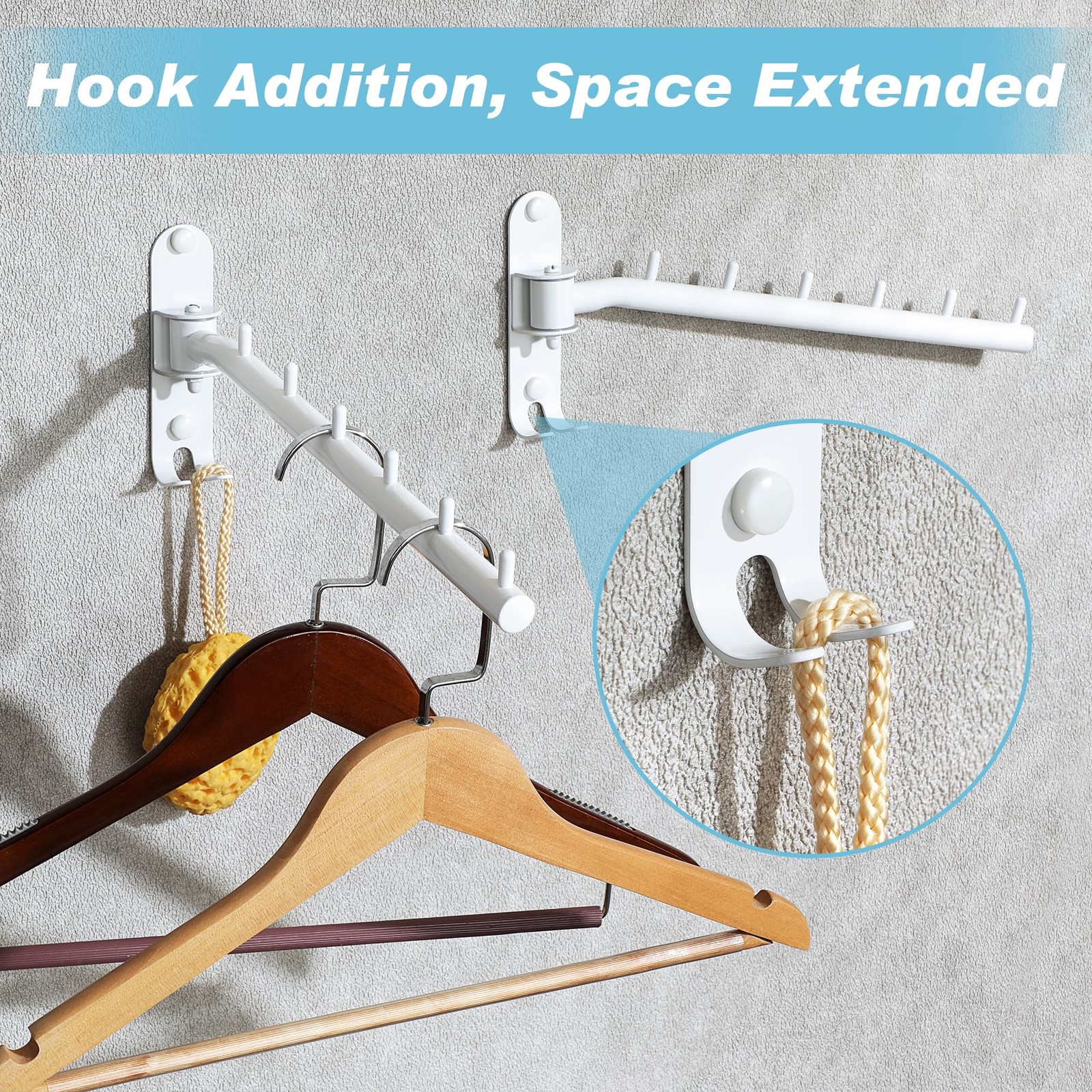 Wall Mounted Drying Rack,Swivel Clothes Drying Rack Stainless Steel,Space Sav...