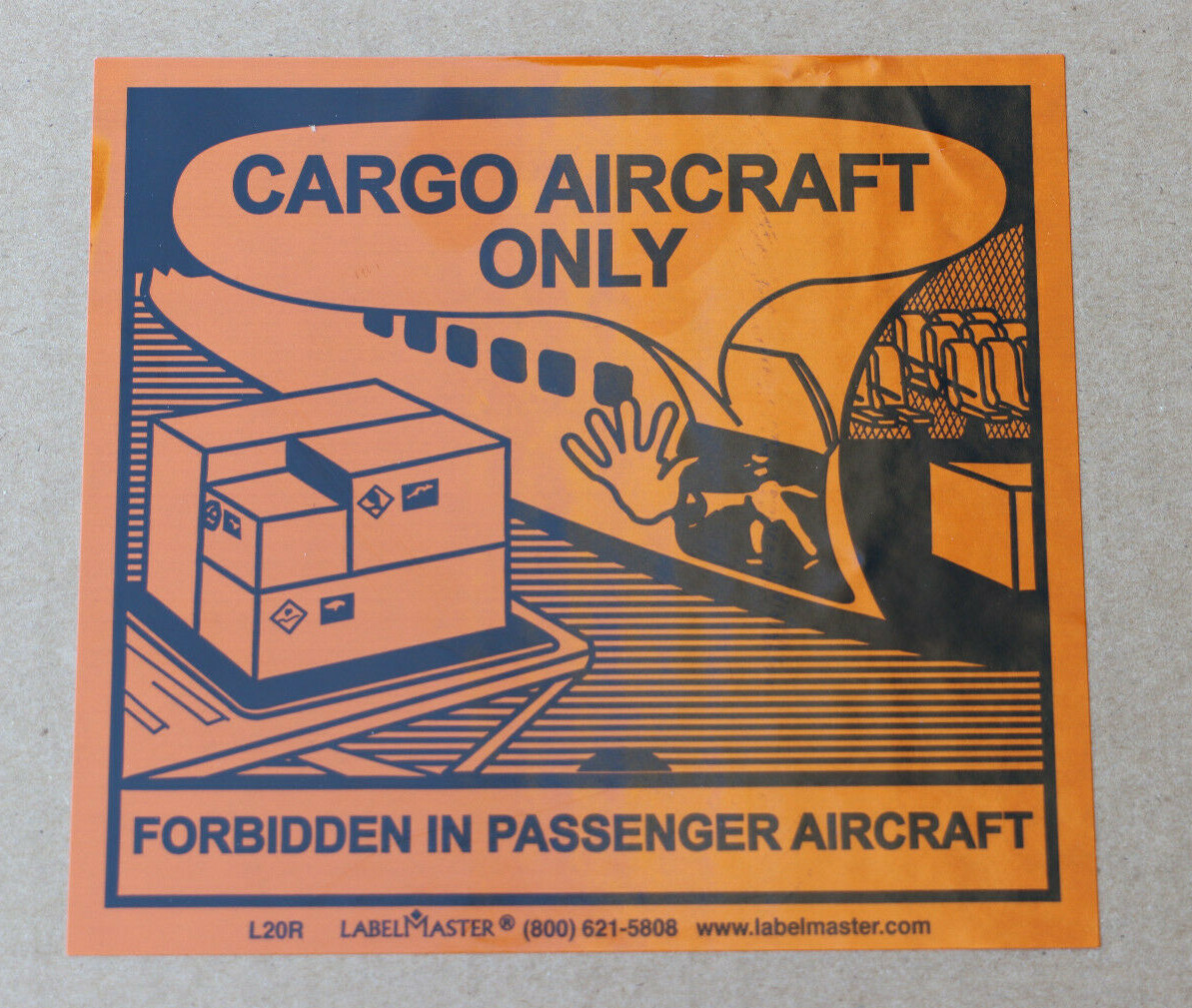 LABELS CARGO AIRCRAFT ONLY 25 pcs