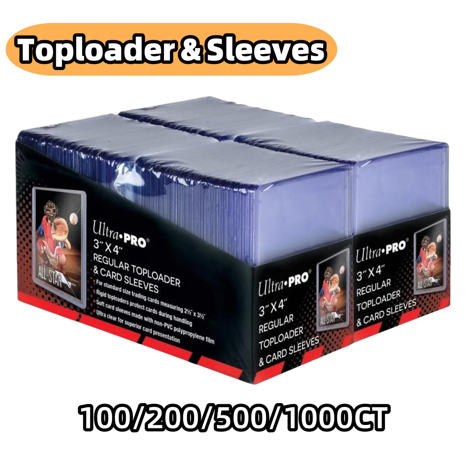 Ultra PRO Top Loader For Standard 35pt Trading Sports 100/200/500/1000CT Pokémon