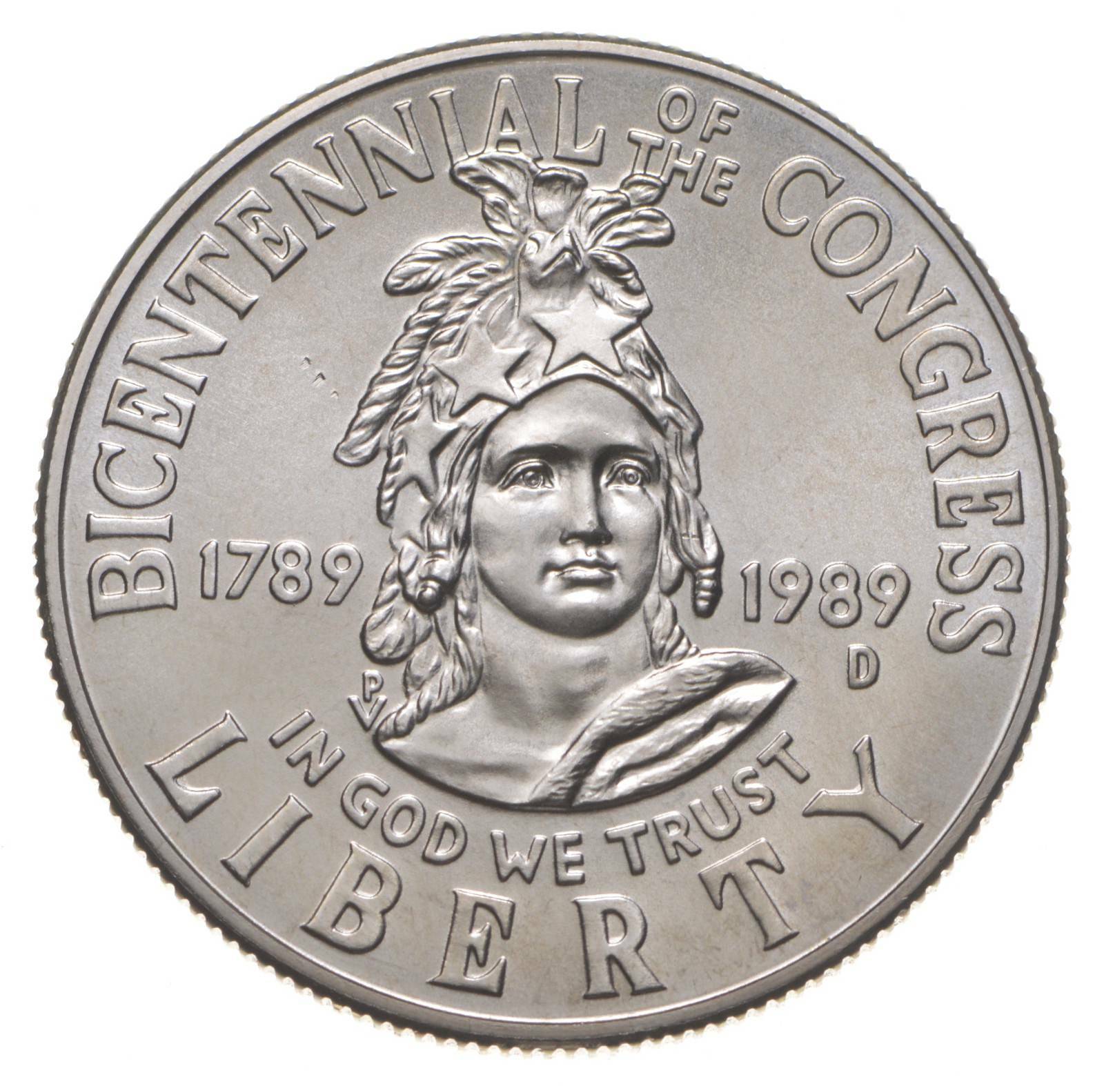 1989 Unc Congressional US Congress 50c - Commemorative Half Dollar