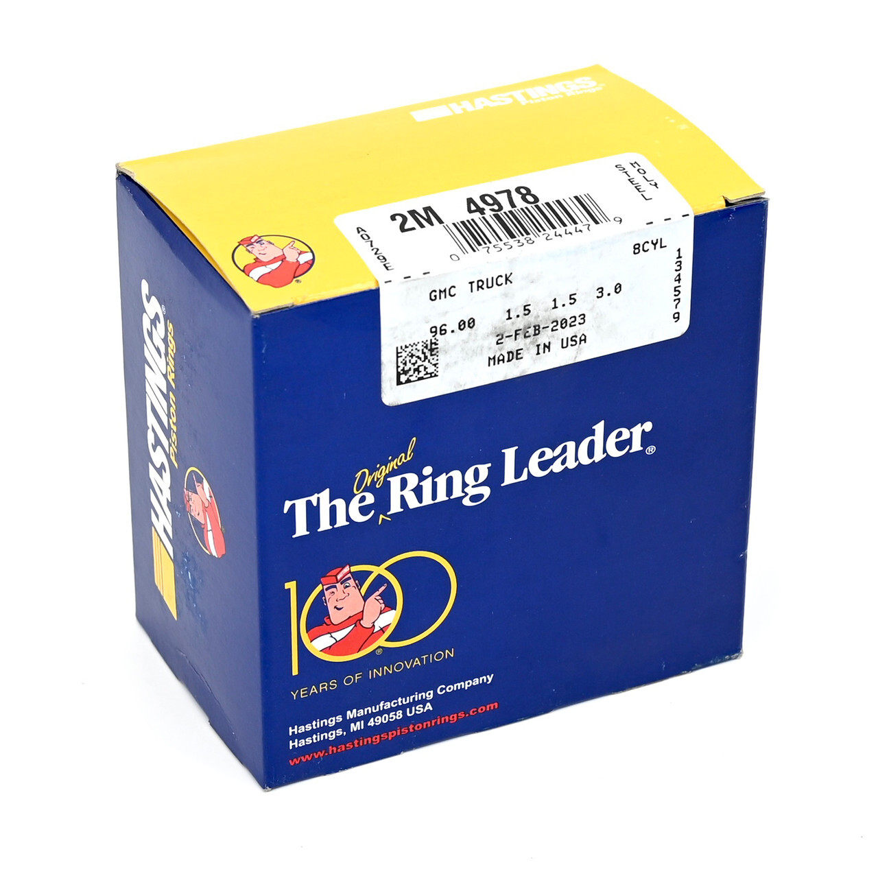 HASTINGS Moly Piston Rings Set for MOST 1999-2014 Chevy GMC 4.8L 5.3L STD bore