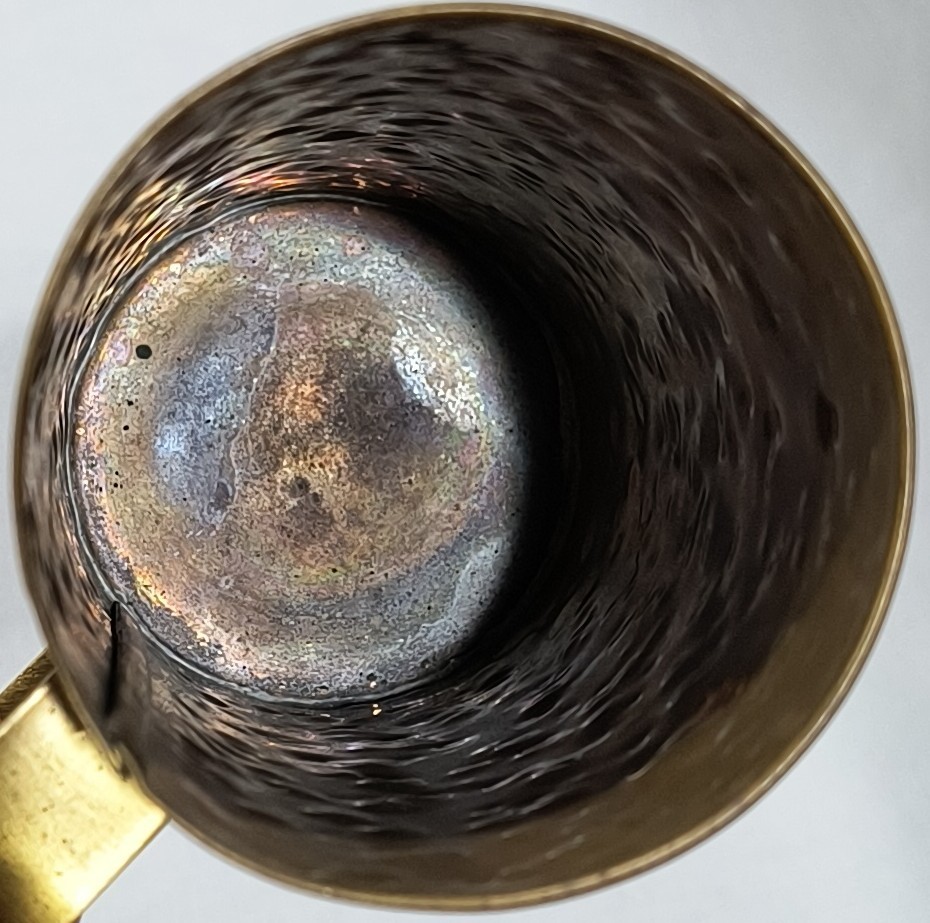 Brass Copper Matchstick Holder Cup Colony Metalsmiths of Virginia Denbigh