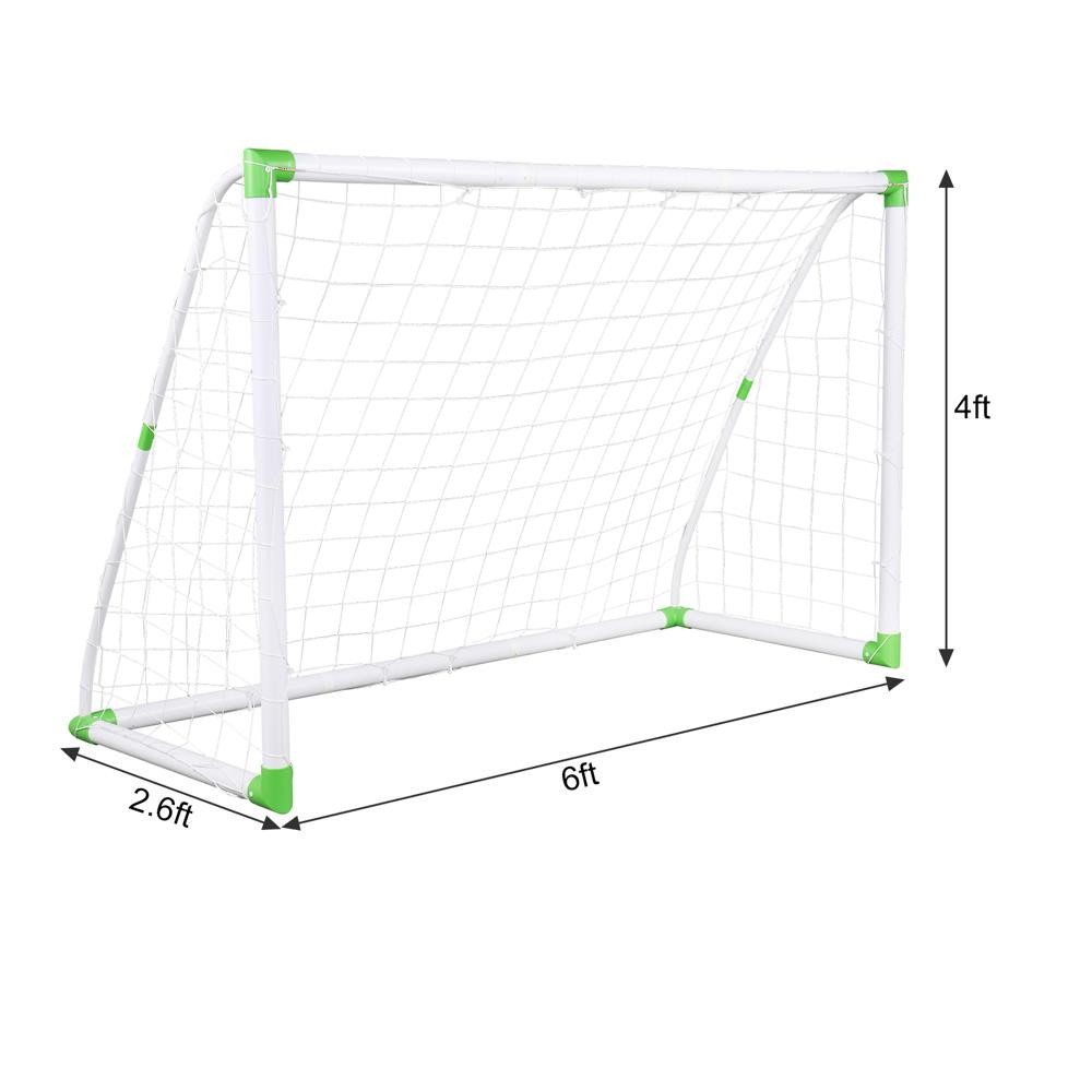 6FT x 4FT Portable Soccer Goal Net Kids Teens Outdoor Football Training