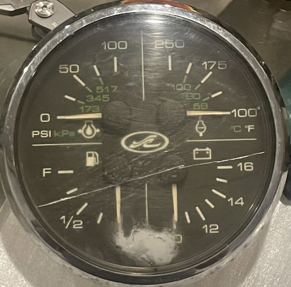 NEW DIY LENS SEA RAY GAUGE LENS 5" 4 IN 1 PART#1768244 LENS ONLY DO IT YOURSELF