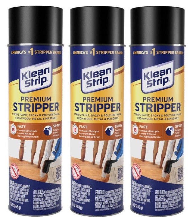 3~ Klean Stripper Fast Paint & Varnish Stripper Spray 16 oz Multiple Layers DIY