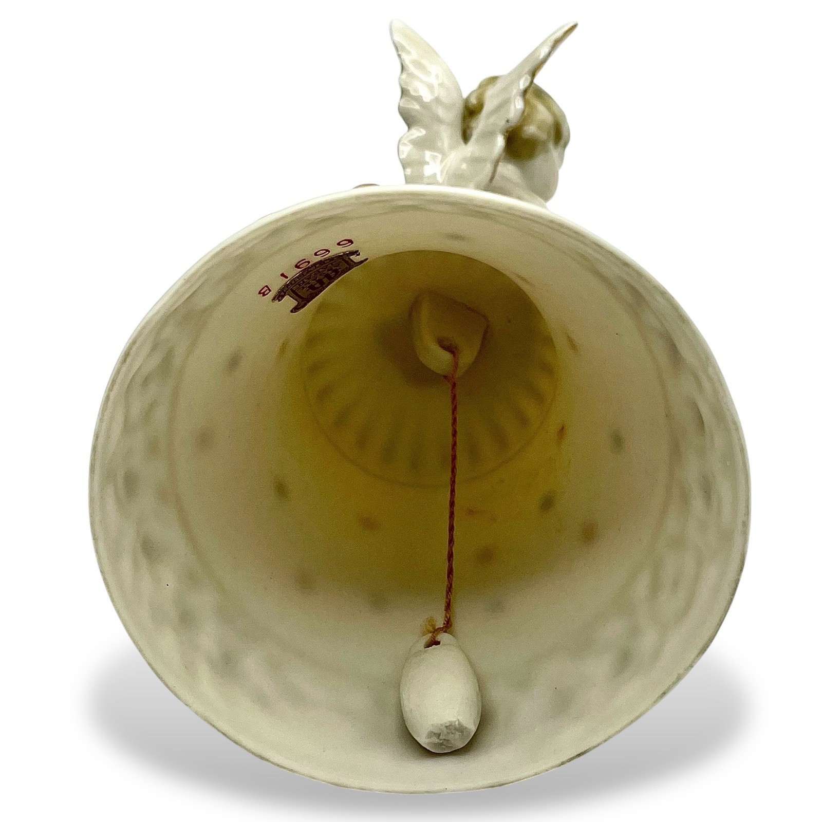 Vtg MCM Ardalt Musician CHERUB ANGEL BELL Porcelain Cybal Drum Stars EUC Japan