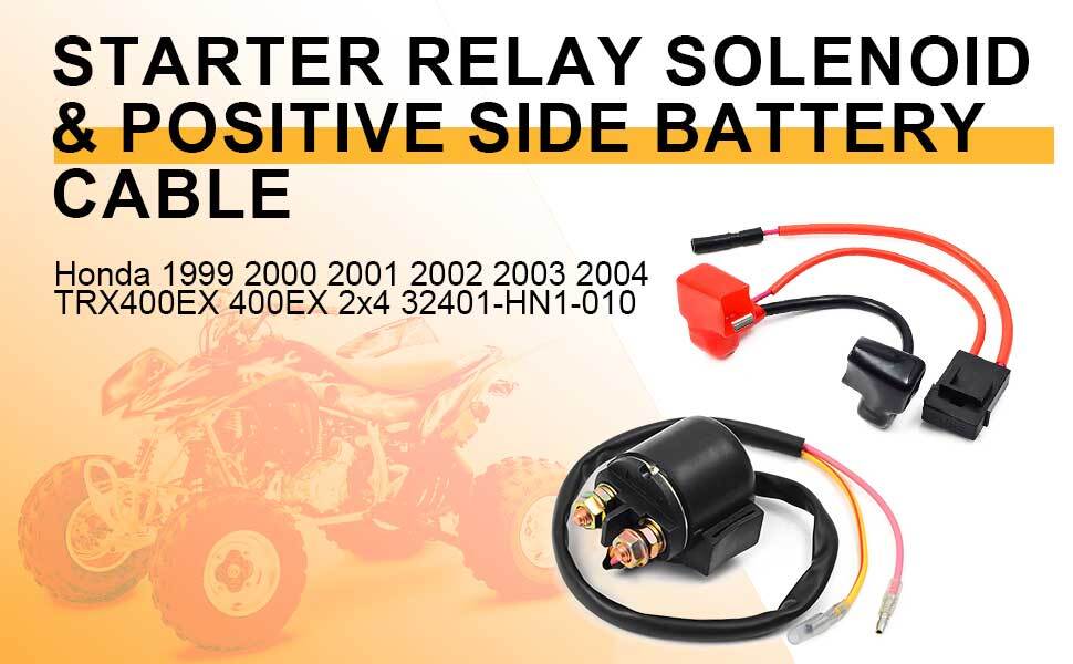 1999-2007 For Honda TRX400EX Starter Relay Solenoid Positive Side Battery Cable