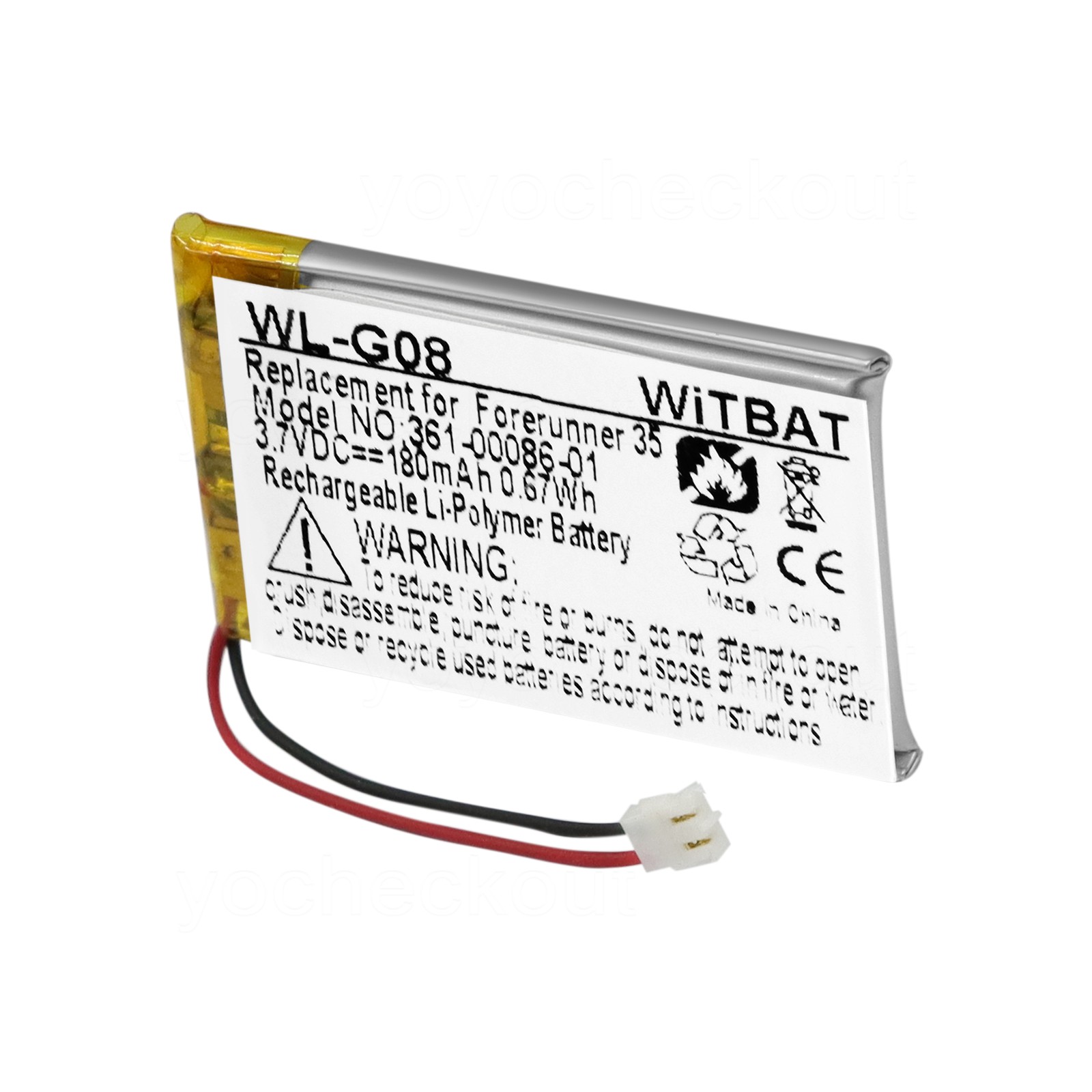 361-00086-01 Battery with Tool For Garmin Forerunner 235 Sports Vivoactive4 4S