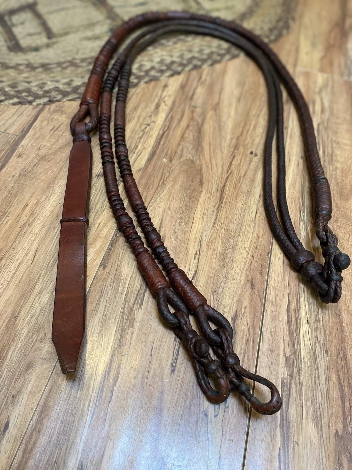 Vintage Handmade Western Romel - Romal Braided Reins California Style Kangaroo?