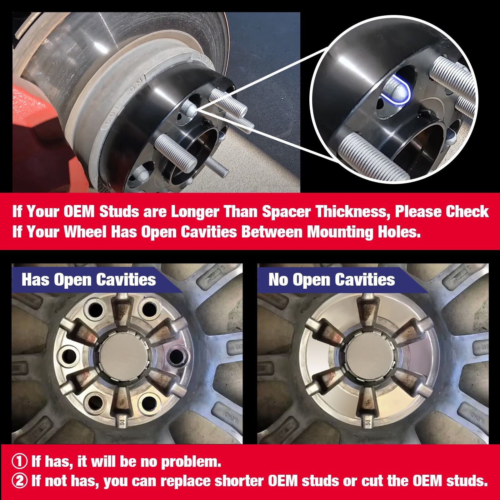 KSP 4Pcs 1.5" 6X5.5 Wheel Spacers for 1999-2024 Chevy Silverado GMC Sierra 1500