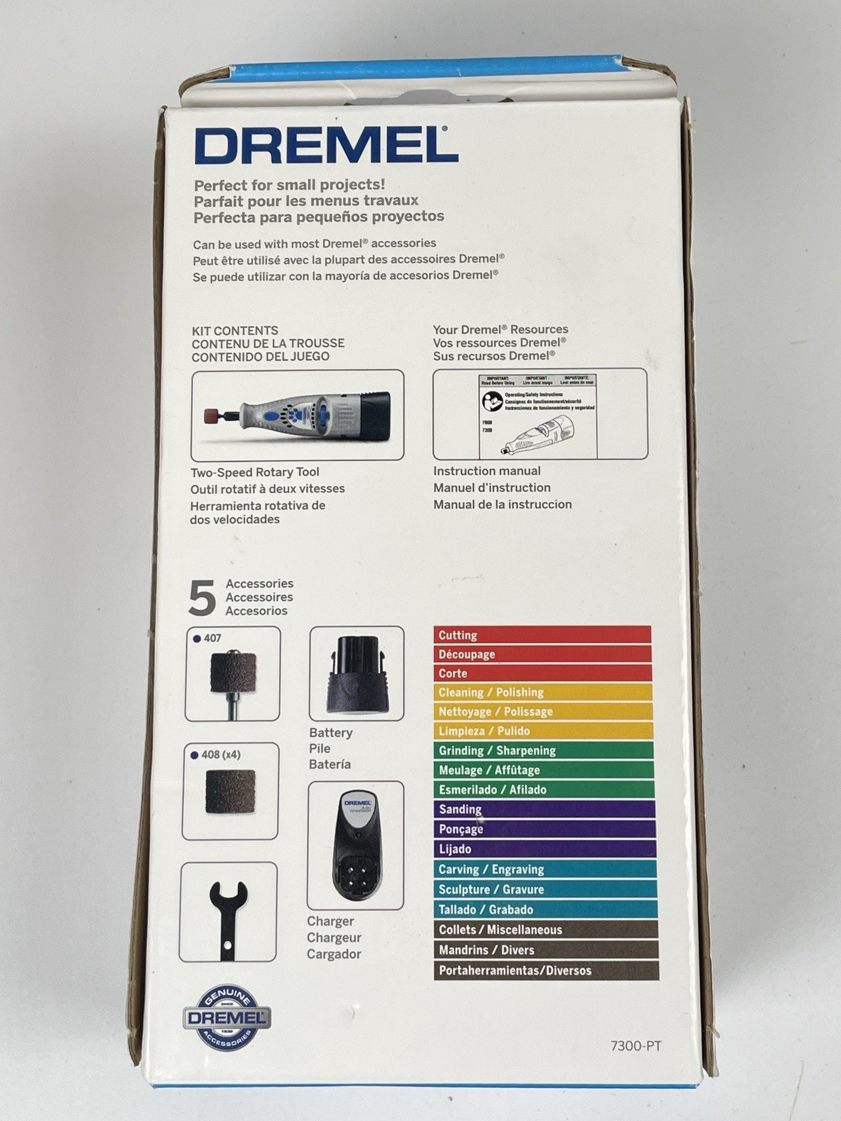 Dremel 7300-PT Rotary Pet Nail Grooming Kit w/ Accessories Charger Dog - NEW!