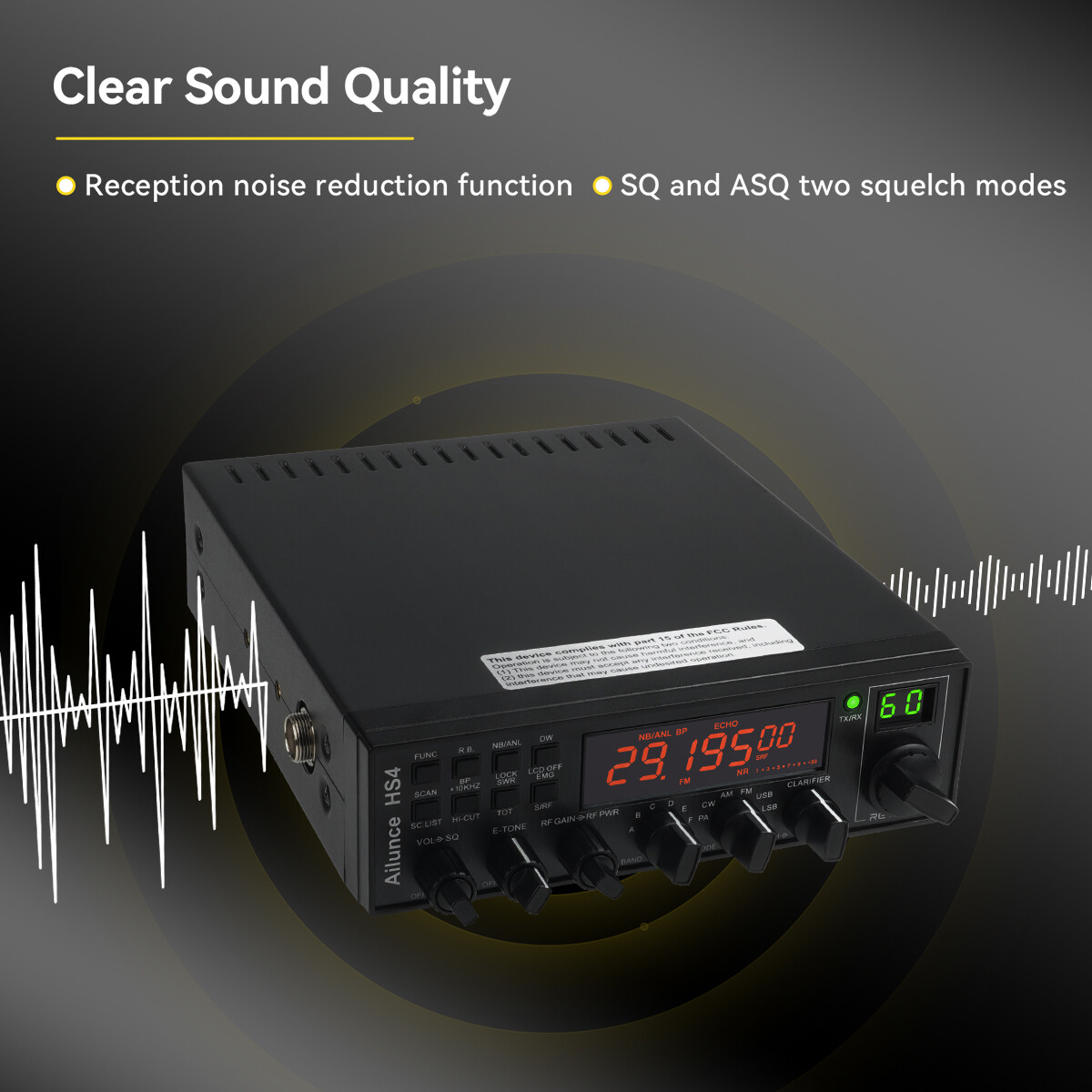 Ailunce High Power SSB Ham Radio Transceiver Base Station Mobile Radio Car Radio