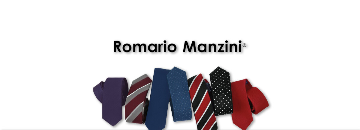 Romario Manzini® Men's collegiate Stripe Woven Tie (22 colors)