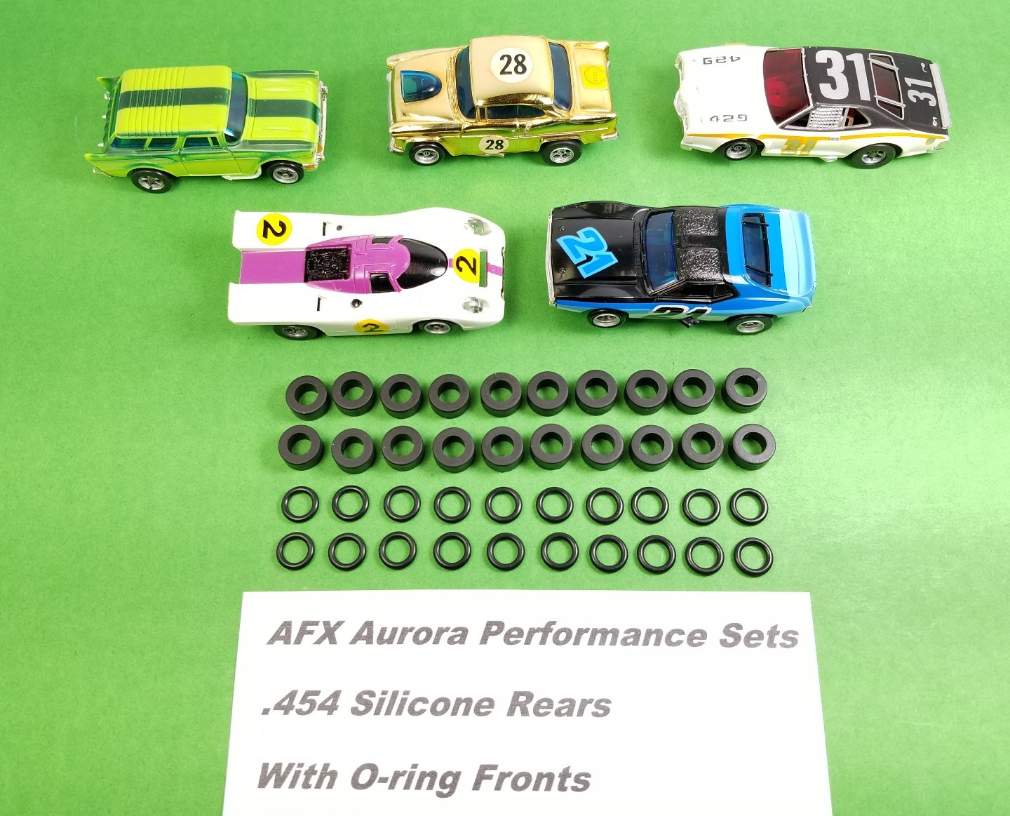 ☆40 Tires☆ For AFX AURORA MAGNATRACTION O-RINGS & REAR SILICONES HO Slot Car