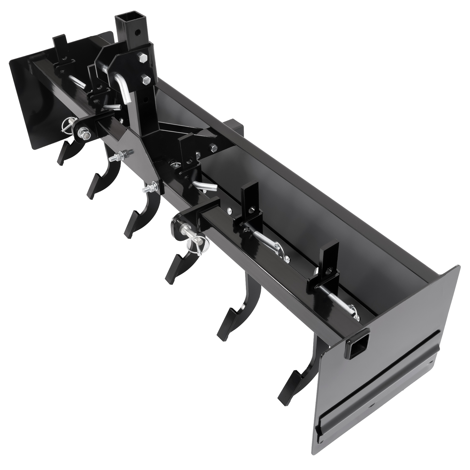 Powder Coated Steel 55" Box Blade Scraper W/6 Scarifier Shank For Cat 0 & Cat 1