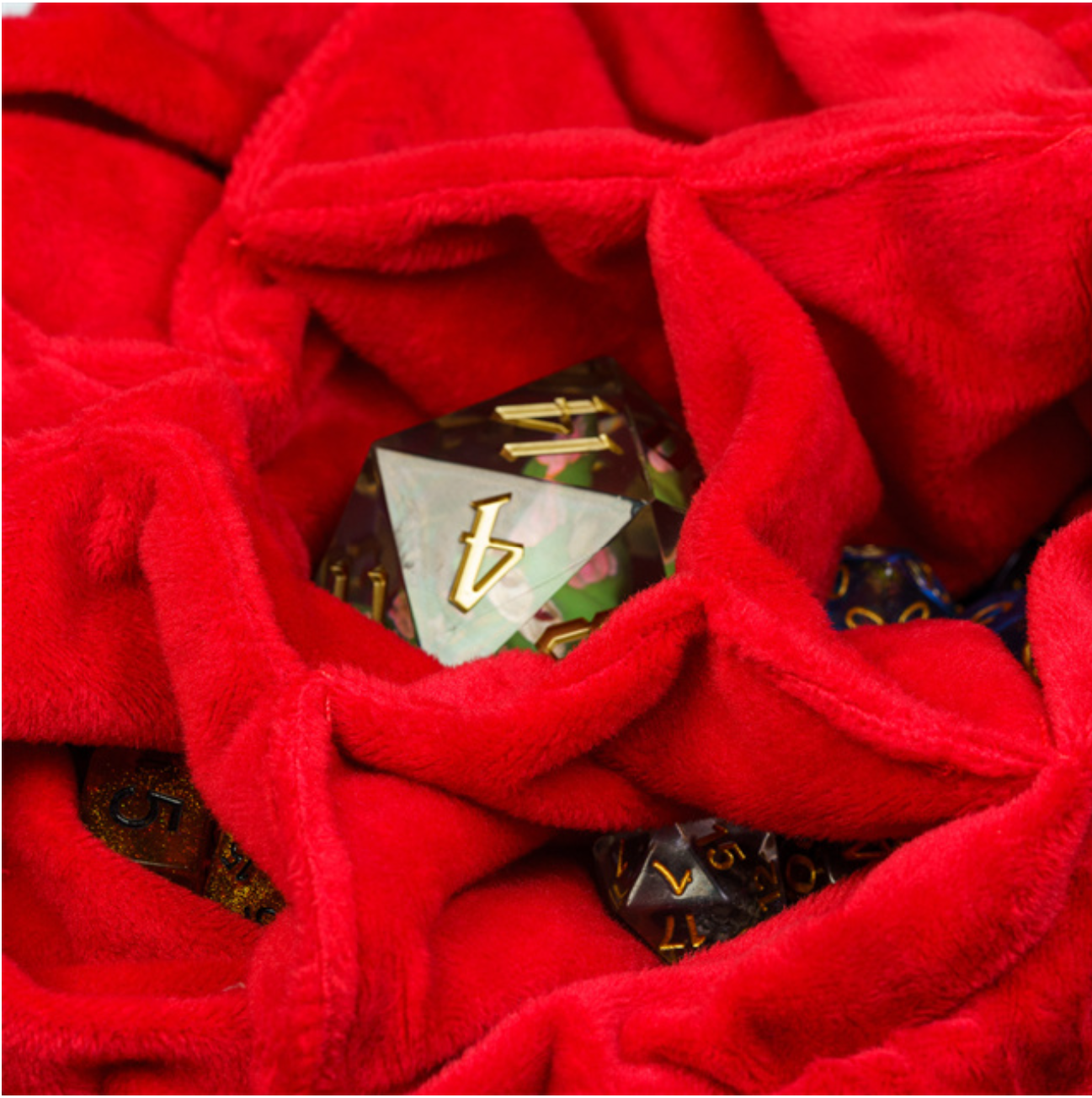 Black Flannel Large DnD Dice Bag | Dice Pouch | RPG DnD D&D Dungeons Dragons