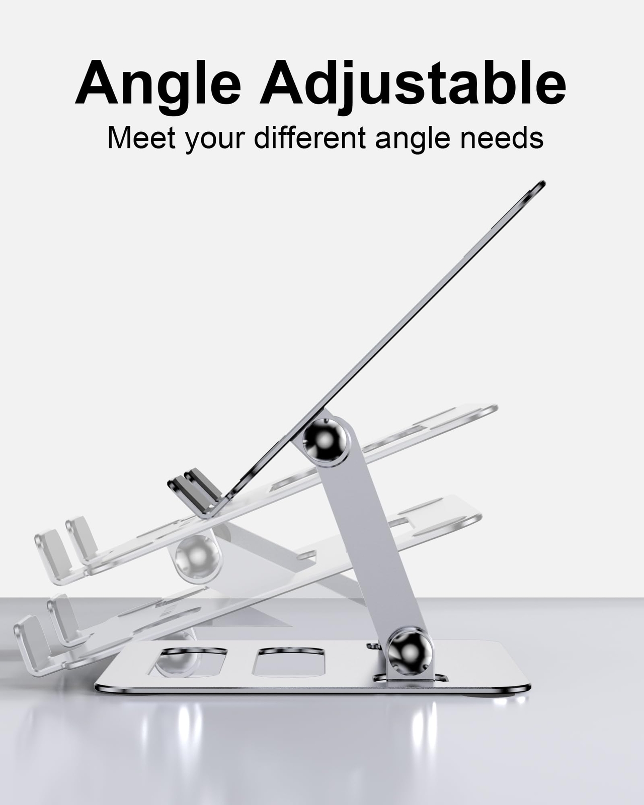 iAXBi Tablet Stand Holder for iPad for Desk Adjustable Foldable Aluminium Tra...