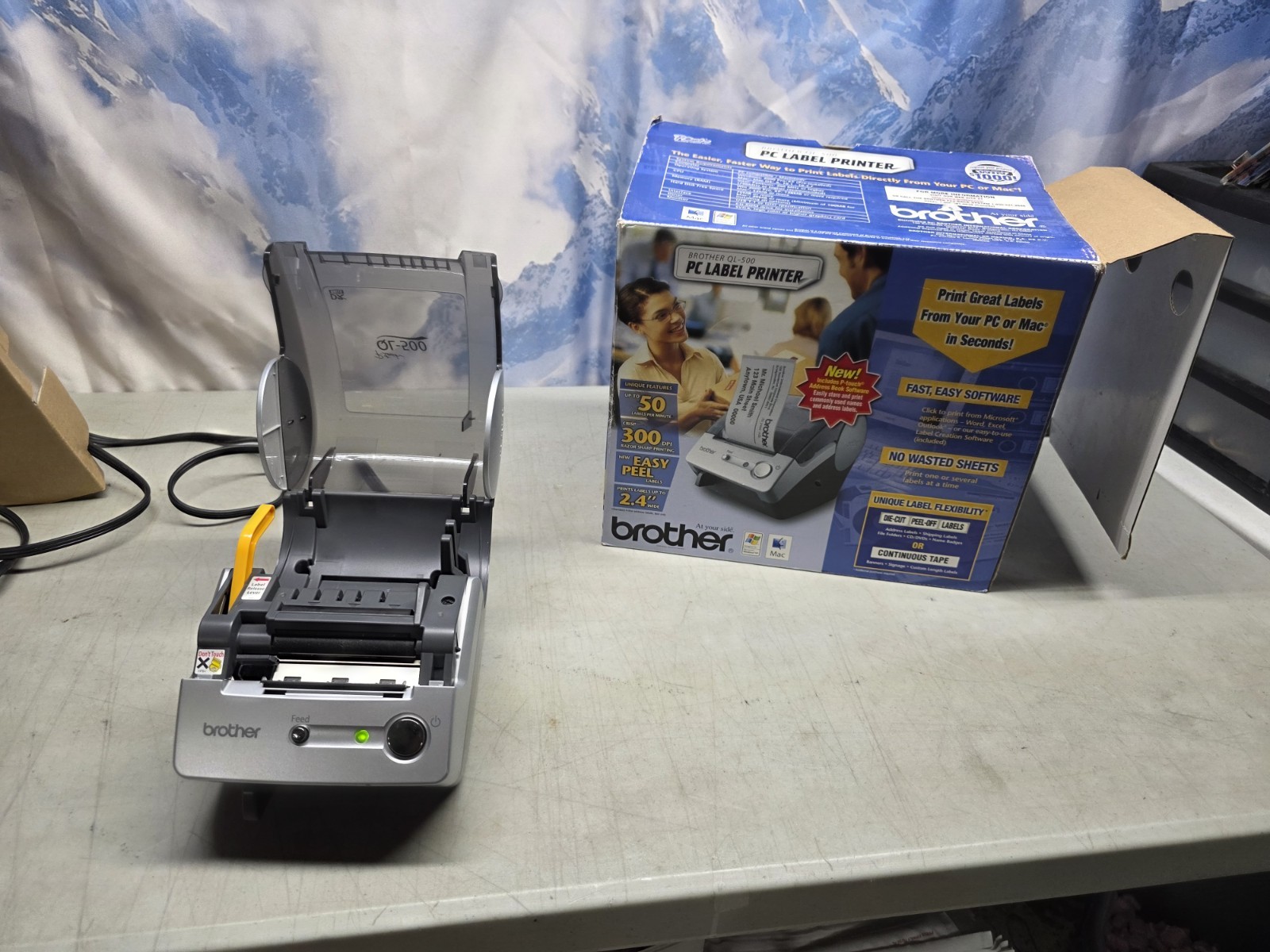 🔥 Brother P-Touch QL-500 Manual-Cut PC Label Printing System W/ Box & USB Cord