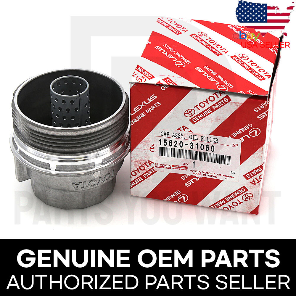 Genuine Toyota OEM Oil Filter Housing Cap Holder 15620-31060 + Plug 15643-31050