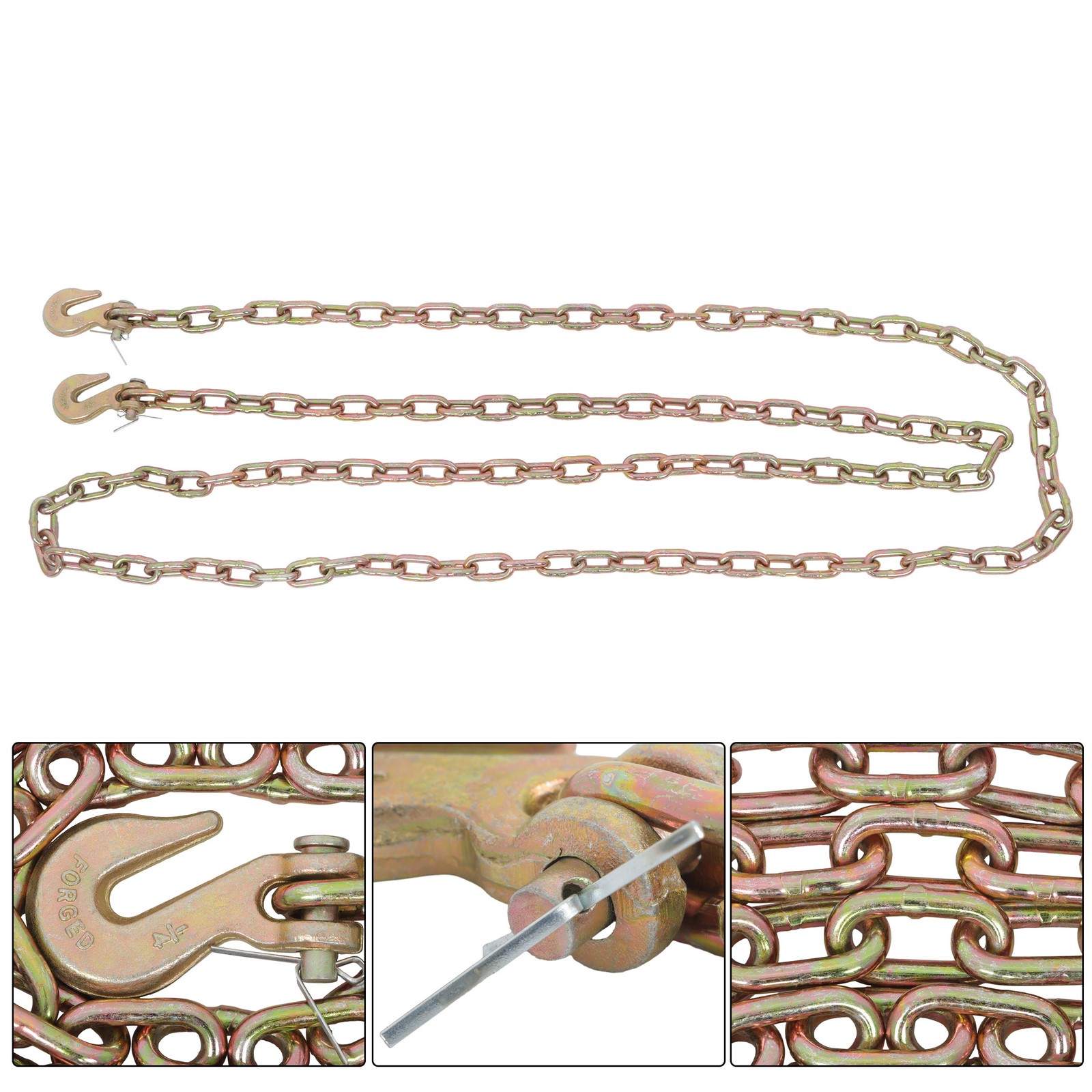 1/4" × 12' Heavy Duty Tow Chain Tow Chain Automotive Truck Towing Log Chain G70