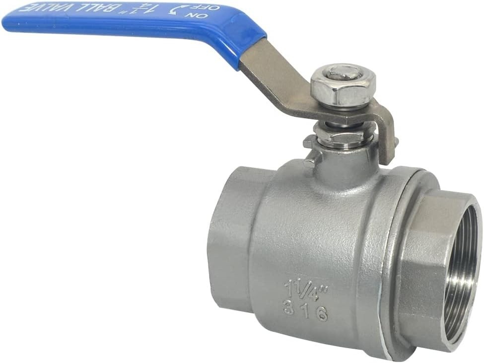 High Pressure 1-1/4" Stainless Steel Ball Valve - Durable & Corrosion Resistant