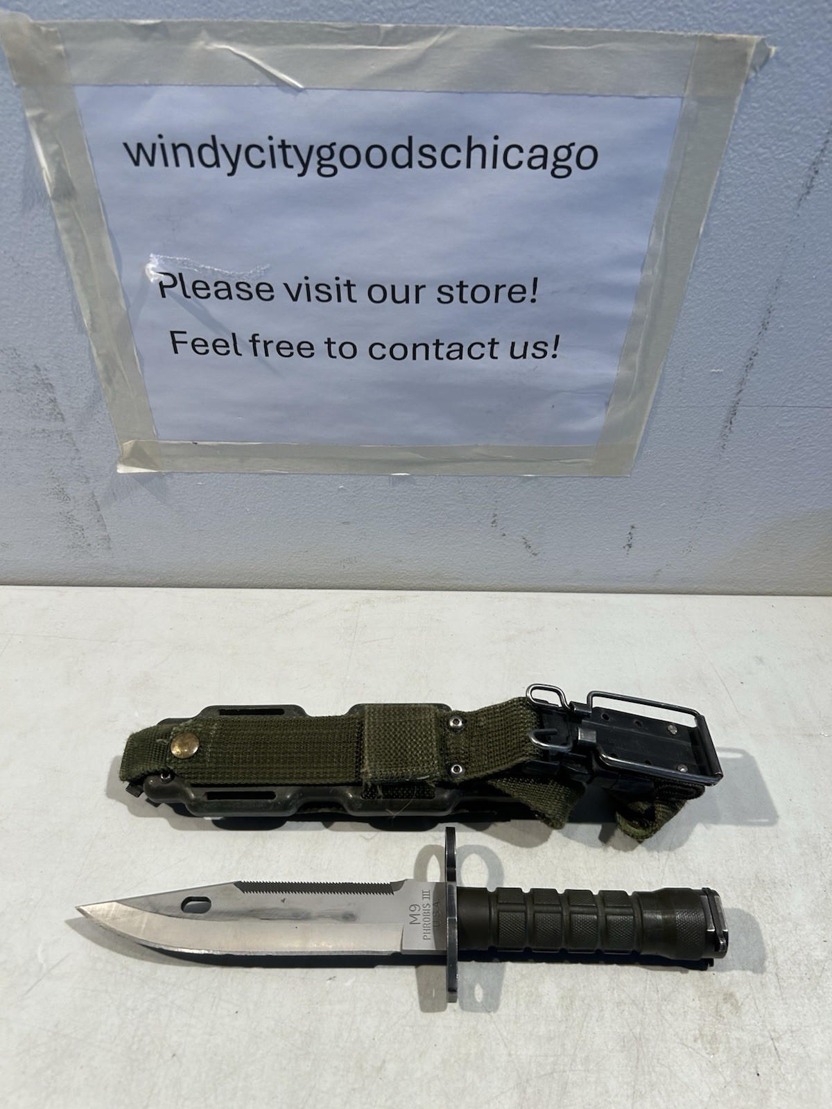 USA M9 PHROBIS III Military Fixed Blade with Scabbard Case #20