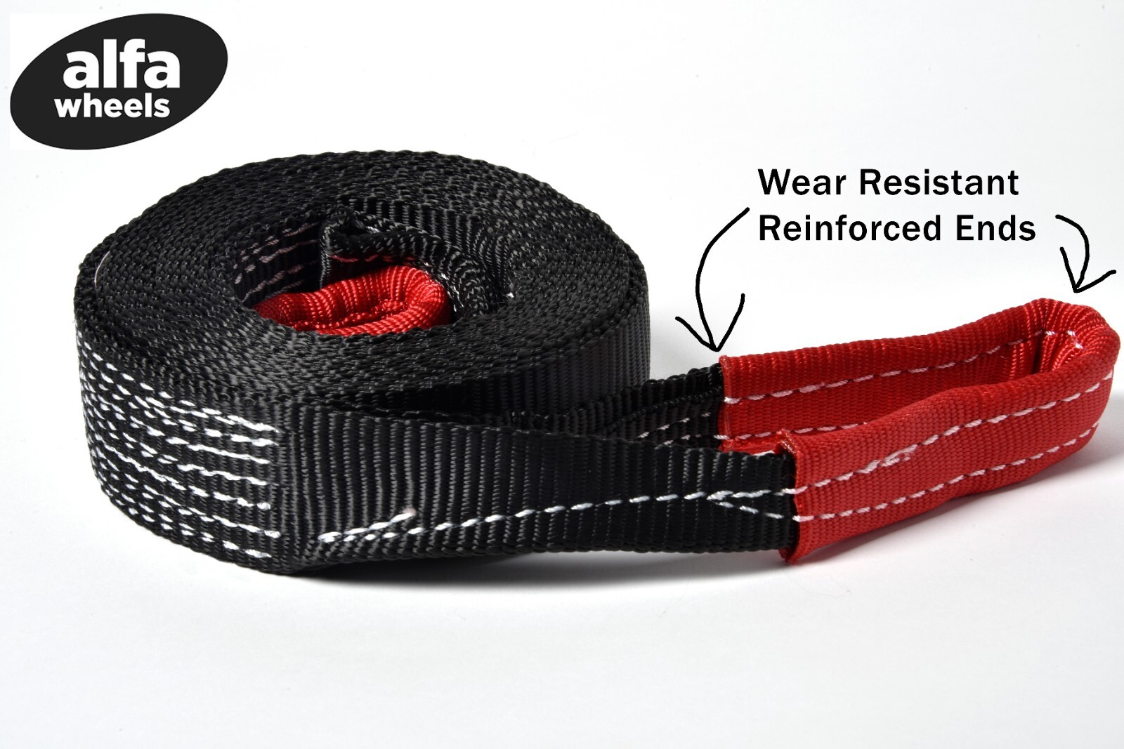 Pair (2) - Tow Strap 30ft 3" Recovery Rescue 6.5T 14000 LB Winch Heavy Duty 3x30