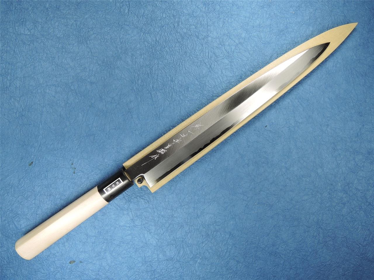 Sakai Ichimonji Kichikuni White Steel Yanagiba 270mm with Saya Japanese Knife