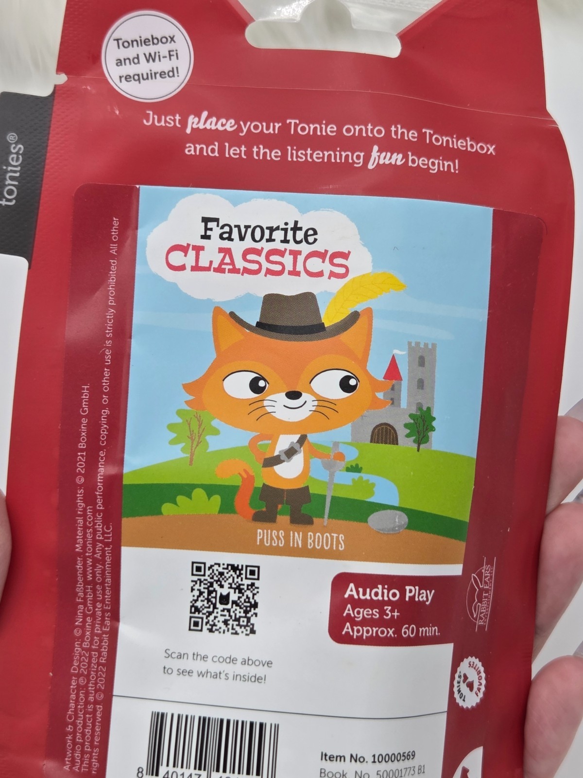 Tonies Favorite Classics Puss in Boots Toniebox Audio Figurine