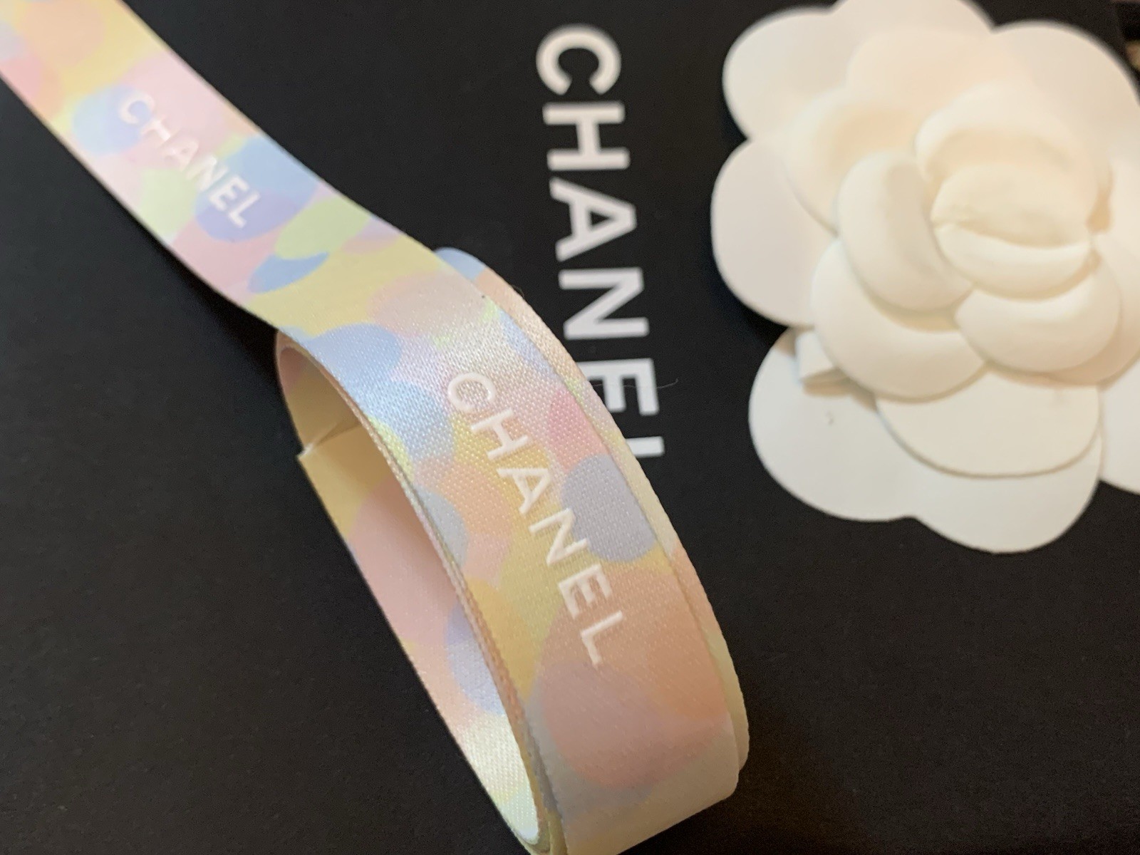10 Yards Of Chanel Limited Edition Oriol&Fontanel Ribbon Multicolor w/White Logo