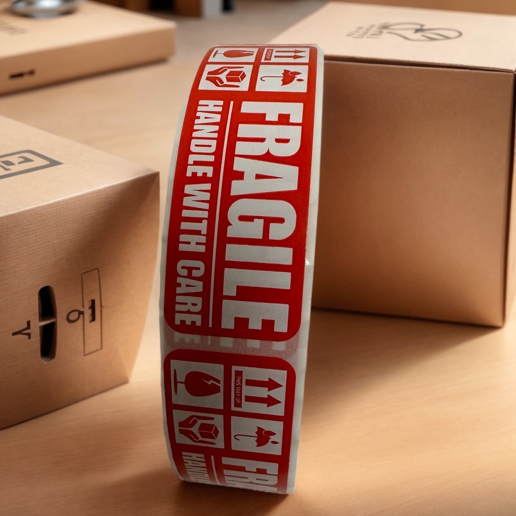 1 Roll 1000 "FRAGILE" Handle With Care Stickers Label Easy Peel To Apply 1 x 3in