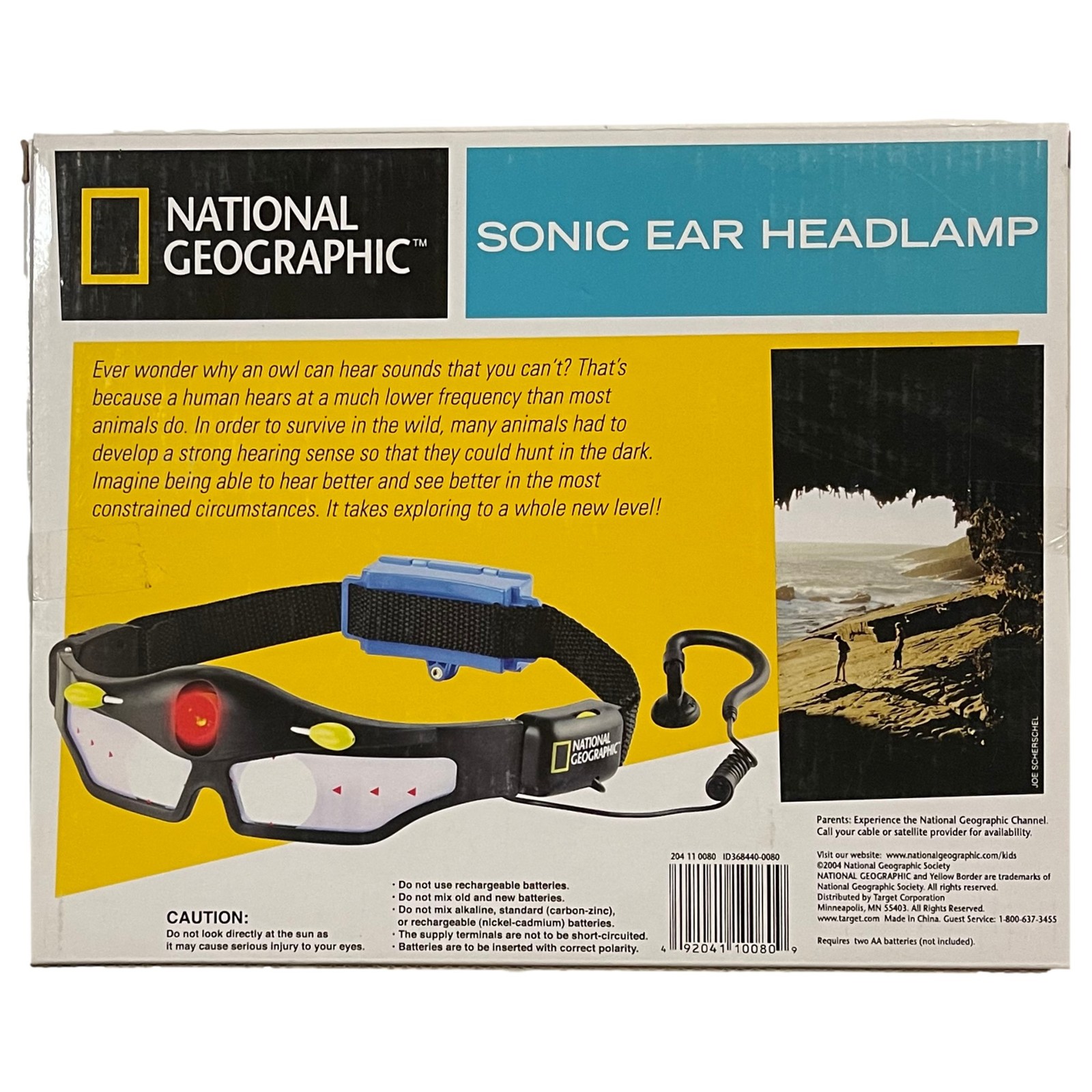 National Geographic Sonic Ear Headlamp Listening and Seeing Device