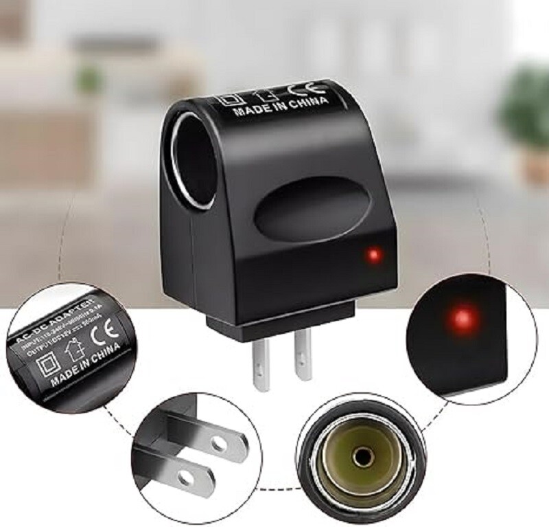 New 110V - 240V AC Plug To 12V DC Car Cigarette Lighter Converter Socket Adapter