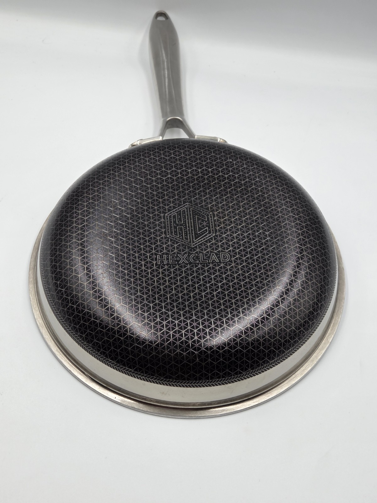 HexClad 8" Round Hybrid Stainless Steel Frying Pan Skillet Nonstick No Lid