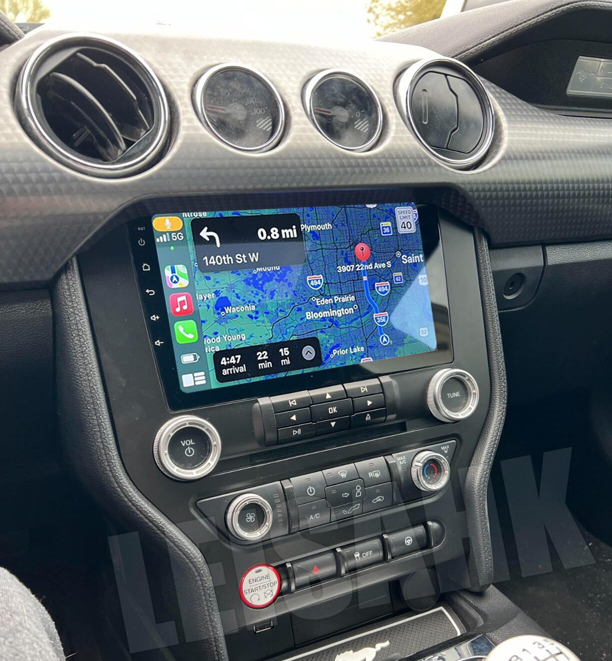 For Ford Mustang 2015 2016 2017-2021 Radio GPS Head Unit, CarPlay & Android Auto