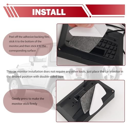 LCD Backup Camera Monitor Only,4.3" Backup Camera Screen with 160° Adjustment