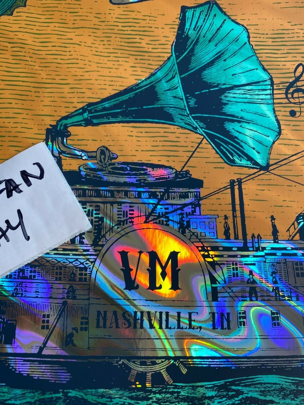 VAN MORRISON NASHVILLE 2017 LAVA FOIL PRINT POSTER AE SIGNED S/N #/35 IN STOCK!