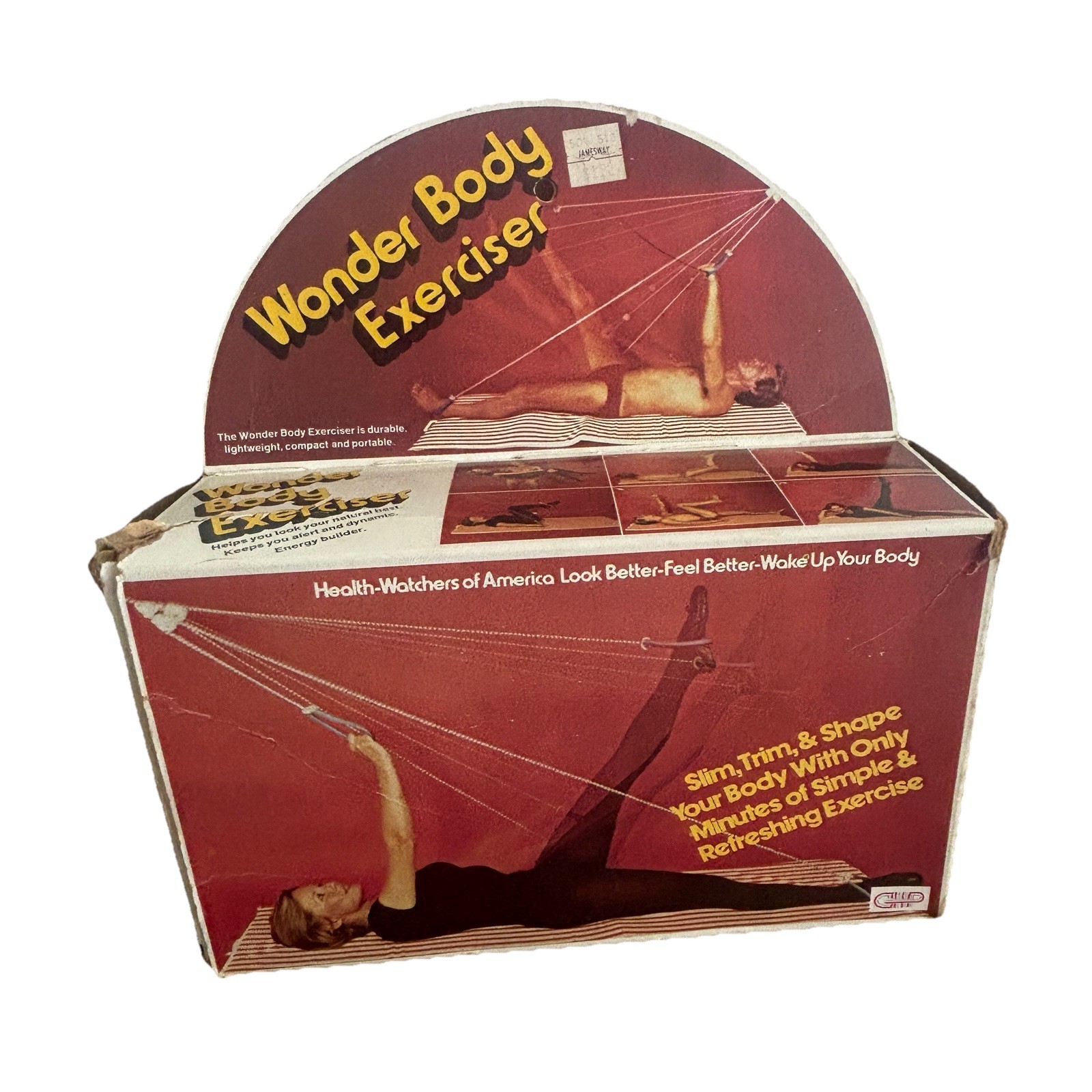 VTG Wonder Body Exerciser Retro 70s Fitness  Rope Pulley Original Box Manual MCM