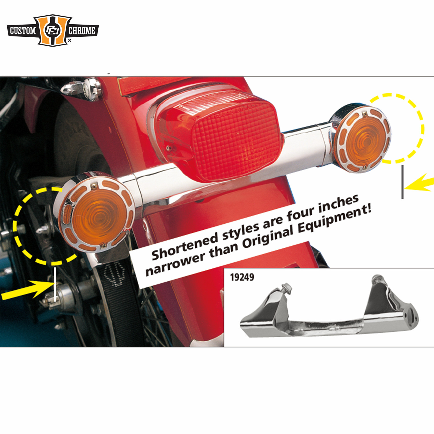 Shortened Rear Turn Signal Mounting Bar Fits For Harley 4-Speed FL Softail 86-07