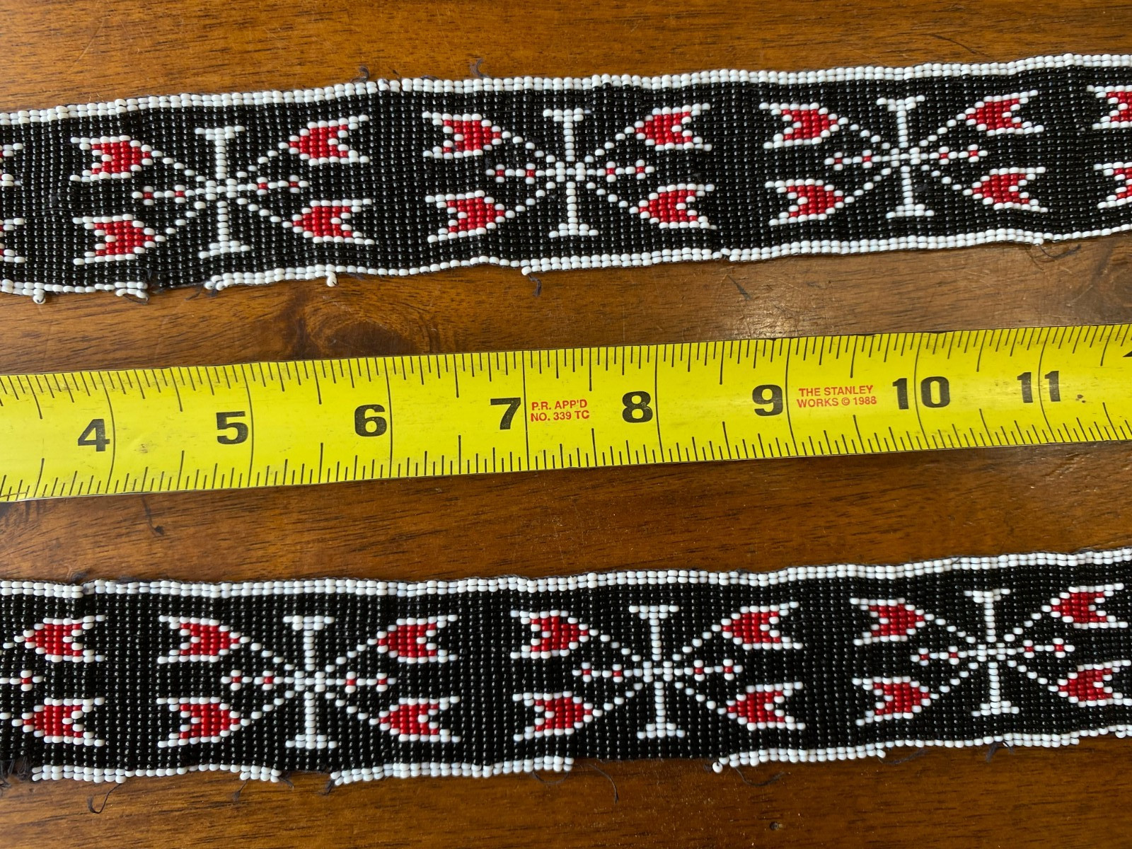 Vintage Hand Made Native American Beaded Sash Strips Lakota Sioux Ceremonial