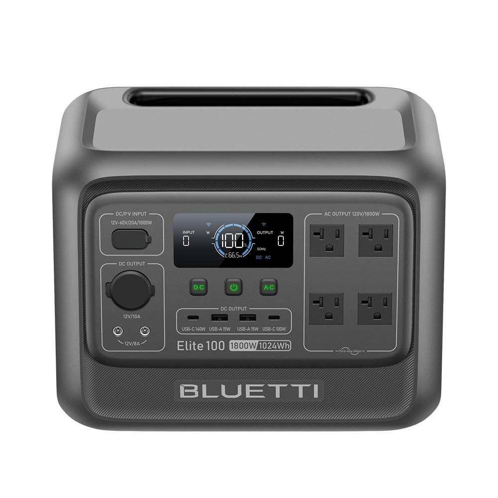 BLUETTI Elite 100 V2 1024Wh 1800W Portable Power Station for Camping Refurbished